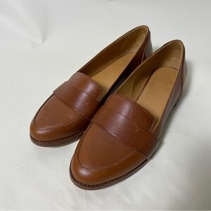 Les Souliers Sezane brown leather loafers sz 40 9 heritage euc women’s flats